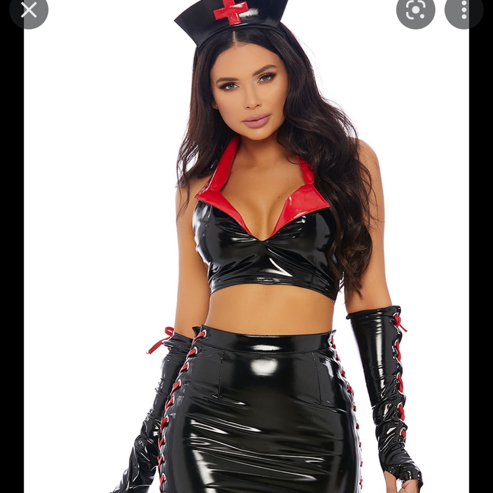Foreplay black nurse costume